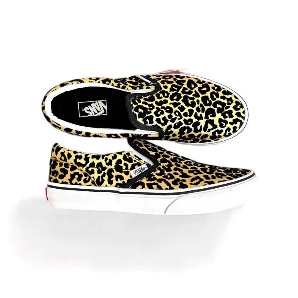 NWOB Vans Classic Slip On, Metallic Leopard, Youth sz:6, Women’s sz:8